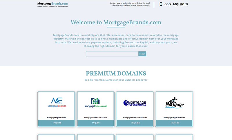 MortgageBrands.com: The Premium Domain Marketplace Powering Every Website We Build