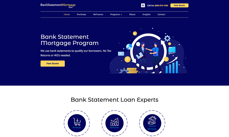 BankStatementMortgage.com goes Live